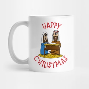 Christmas Nativity Mary And Joseph Church Xmas Funny Mug